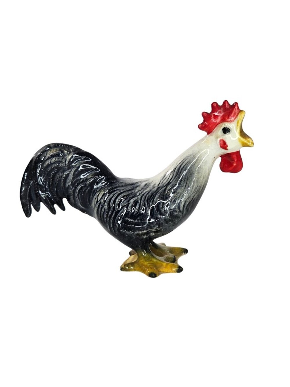 Hagen Renaker Leghorn Rooster Crowing Chicken Miniature Figurine Ceramic